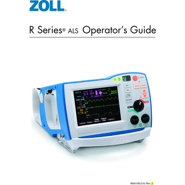 Zoll OPERATOR'S GUIDE, R SERIES ALS, 4.5 OR GREATER, DMST 9650-0912-01